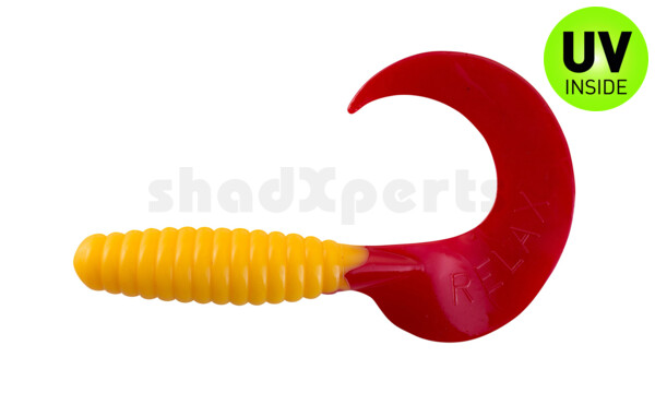 000613052 Xtra Fat Grub 5,5" regulär (ca. 13,0 cm) gelb / red tail