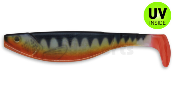 000216-019ZORT Kopyto-River 6" (ca. 16,0 cm) blue pearl / Zander / belly: orange / red tail