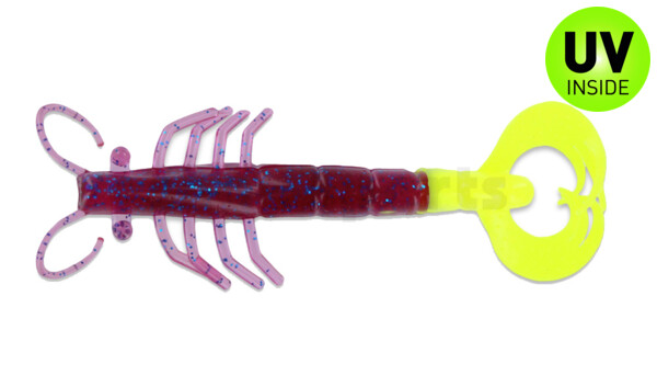 004708008 BBB Shrimp 3" (ca. 8cm) Electric Purple / Opaque Chartreuse  Tail