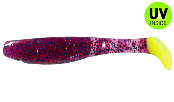 000211110FT Kopyto-Classic 4" (ca. 11,0 cm) violett-transparent-glitter / fire tail