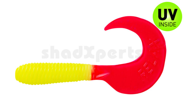 000606097 Twister 2,5" regulär (ca. 6,0 cm) fluogelb / red tail