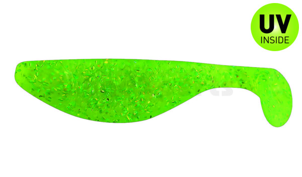 000108203 Aqua 3" (ca. 8,0 cm) chartreuse-hologramm glitter