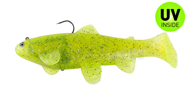 SBT2566 Castaic-Swim-Bait-Trout-25cm sinking chartreuse pepper glitter
