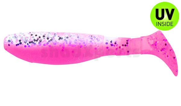 000208B300 Kopyto-Classic 3" (ca. 8,0 cm) bubblegum / klar silber Glitter