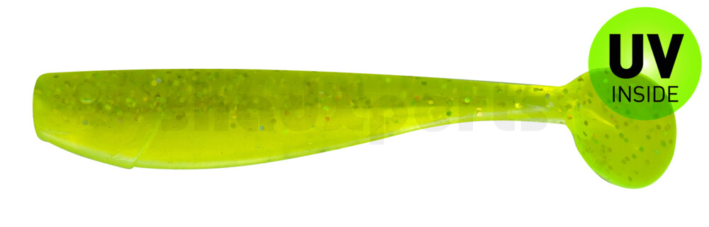 002011B034 King-Shad 4" (ca. 11,0 cm) fluogelb  / fluogrün-Glitter