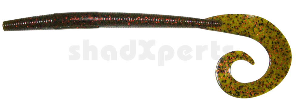 002913009 Big Curl Tail Worm 6" (ca. 13,5 cm) Watermelon Red Flake