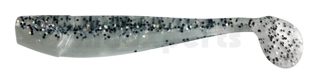 002011B004 King-Shad 4" (ca. 11,0 cm) perlweiss / klar salt´n pepper Glitter