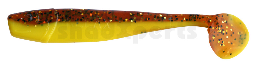 002014B017 King-Shad 5" (ca. 14,0cm) gelb / motoroil Glitter