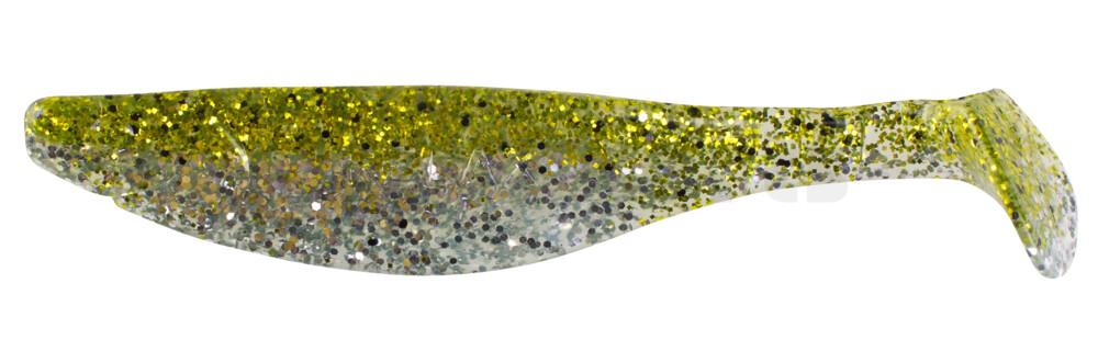 000214B303 Kopyto-River 5" (ca. 13,0 cm) klar silber Glitter / chartreuse Glitter