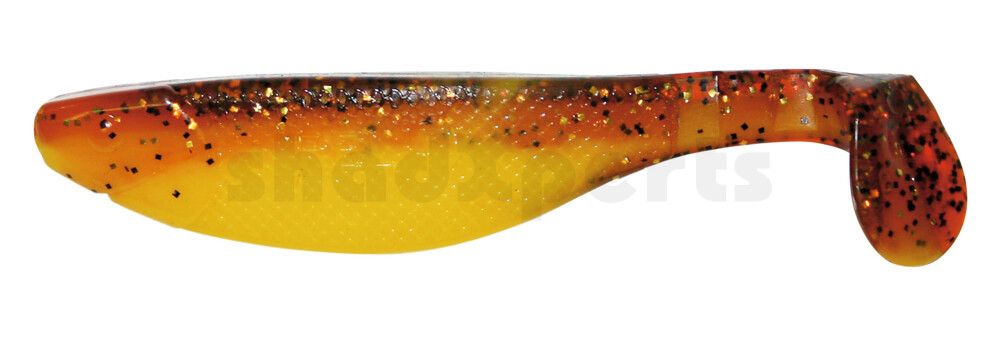 000214B017 Kopyto-River 5" (ca. 13,0 cm) gelb / motoroil Glitter