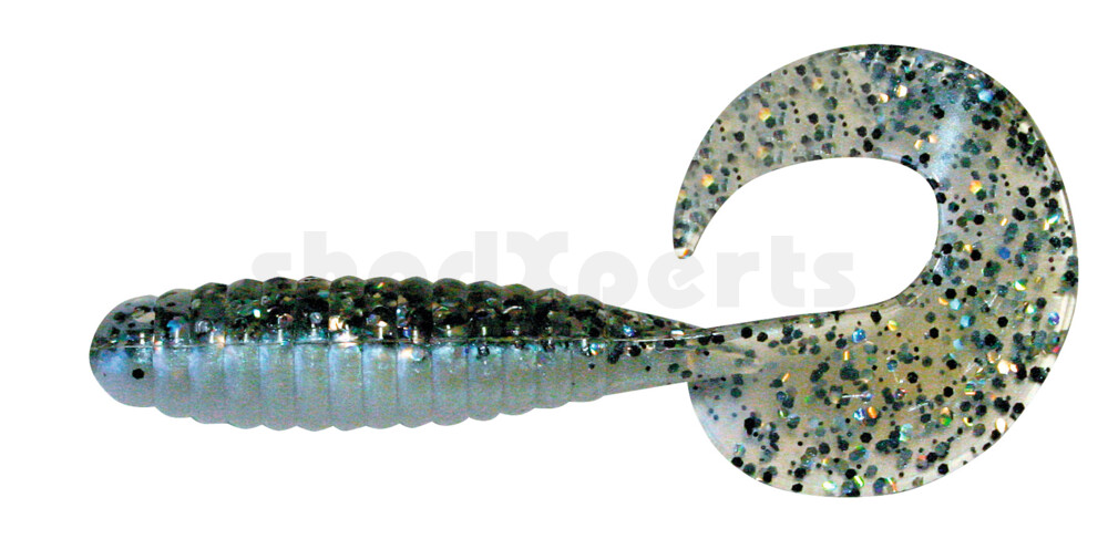 000508B031 Twister 4" laminiert (ca. 8,0 cm) blauperl / klar salt´n pepper glitter