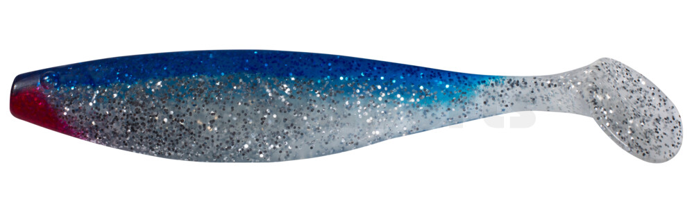 000423085 Xtra-Soft 9" (ca. 23,0 cm) klar silber-Glitter / blau