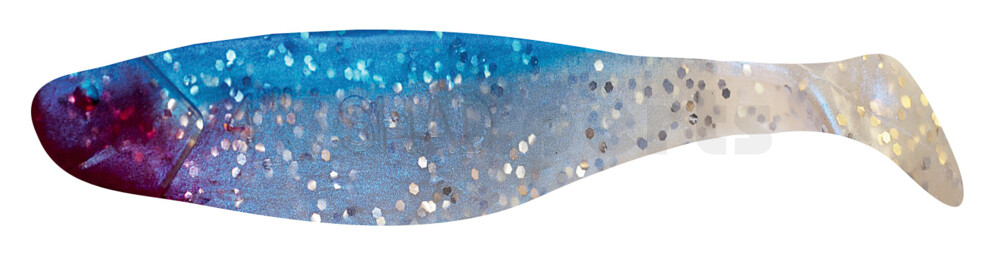 000411047 Xtra-Soft 4" (ca. 11,5 cm) blauperl-Glitter / blau