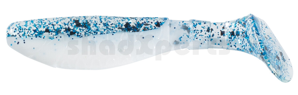 000208B078 Kopyto-Classic 3" (ca. 8,0 cm) reinweiss / klar blau Glitter