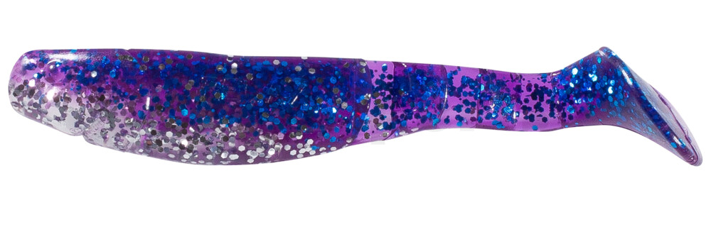 000211B314 Kopyto-Classic 4" (ca. 11,0 cm) klar silber Glitter / violett-electric blue Glitter