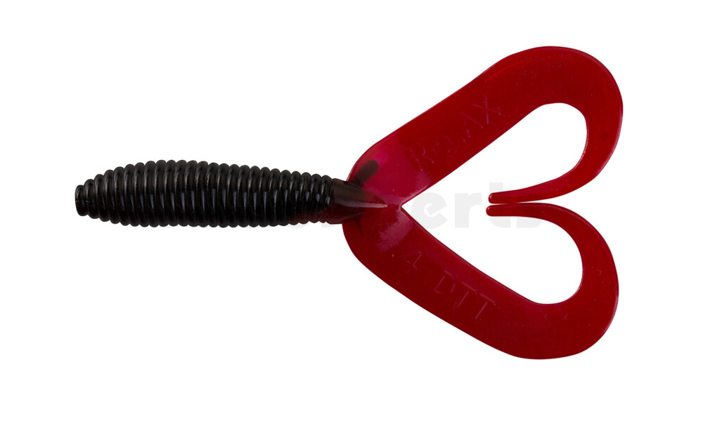 000607DT-029A Twister 3" Doubletail regulär (ca. 9,0 cm) schwarz / red tail