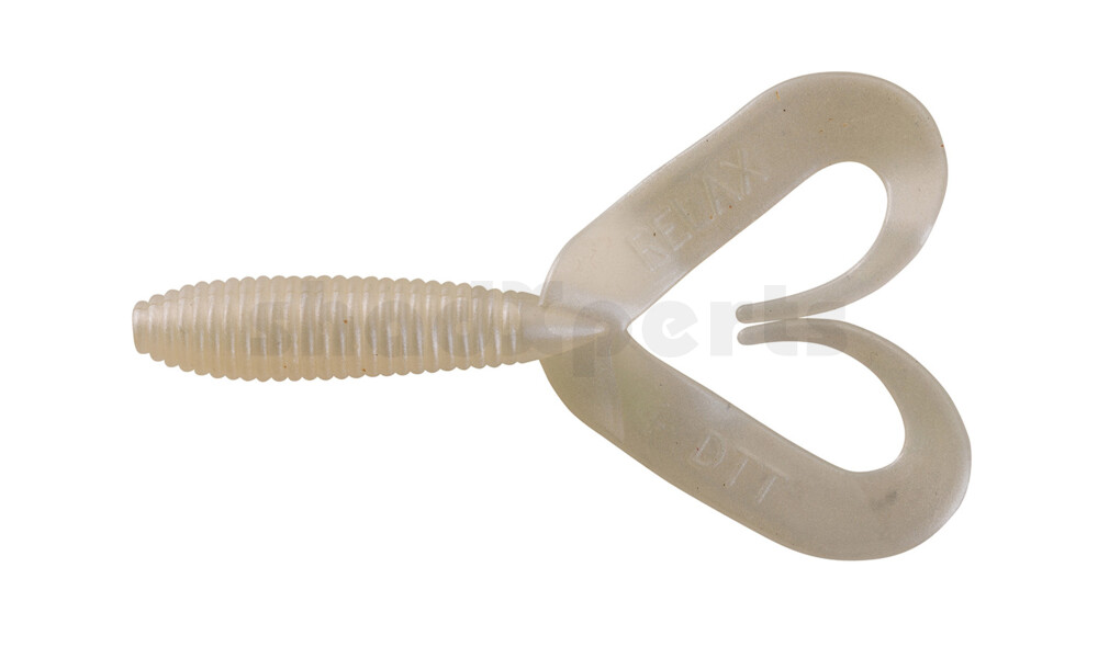 000607DT-004 Twister 3" Doubletail regulär (ca. 7,0 cm) perlweiss