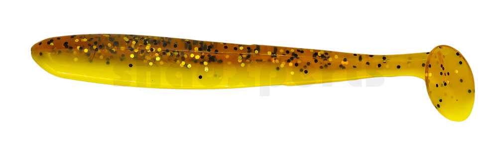 003413B017 Bass Shad 4,5“ (ca. 13 cm) gelb / motoroil Glitter