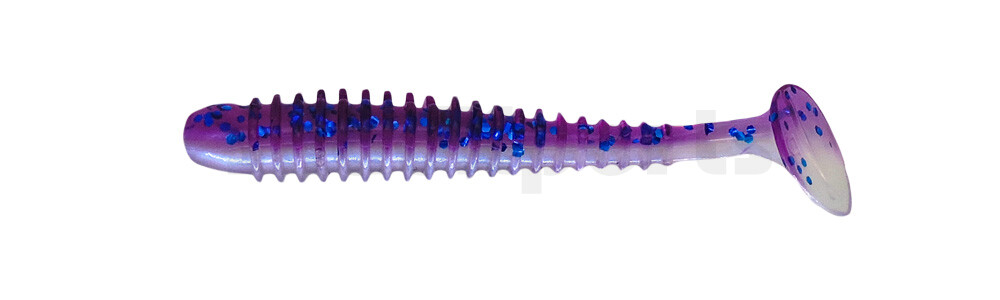 004007B312 Texas 2,5" (ca. 6,5 cm) blauperl / violett-electric blue Glitter