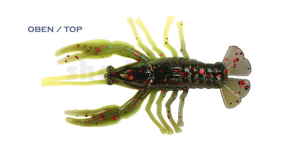 002304CF-06 Baby Crawfish 1" (4,5cm) gelb-olive-grün- Multiglitter