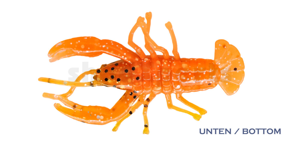 002306CF-13 Baby Crawfish 2" (6,5cm) orange-braun grober,schwarzer Glitter