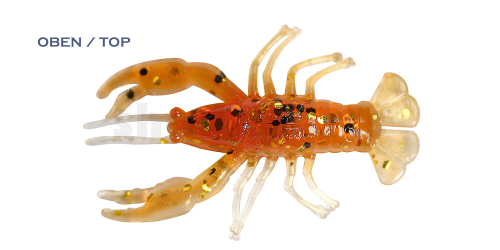 002304CF-11 Baby Crawfish 1" (4,5cm) goldperl-motoroil-glitter
