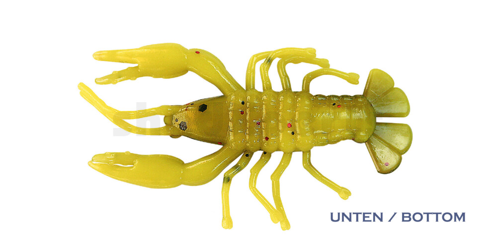 002304CF-06 Baby Crawfish 1" (4,5cm) gelb-olive-grün- Multiglitter