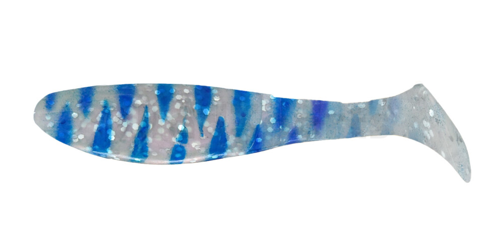 000207035A Kopyto-Classic 2,5" (ca.7,0 cm) perlweiss-Glitter / blau gestreift