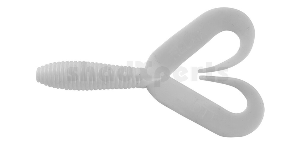 000607DT-001 Twister 3" Doubletail regulär (ca. 7,0 cm) reinweiß