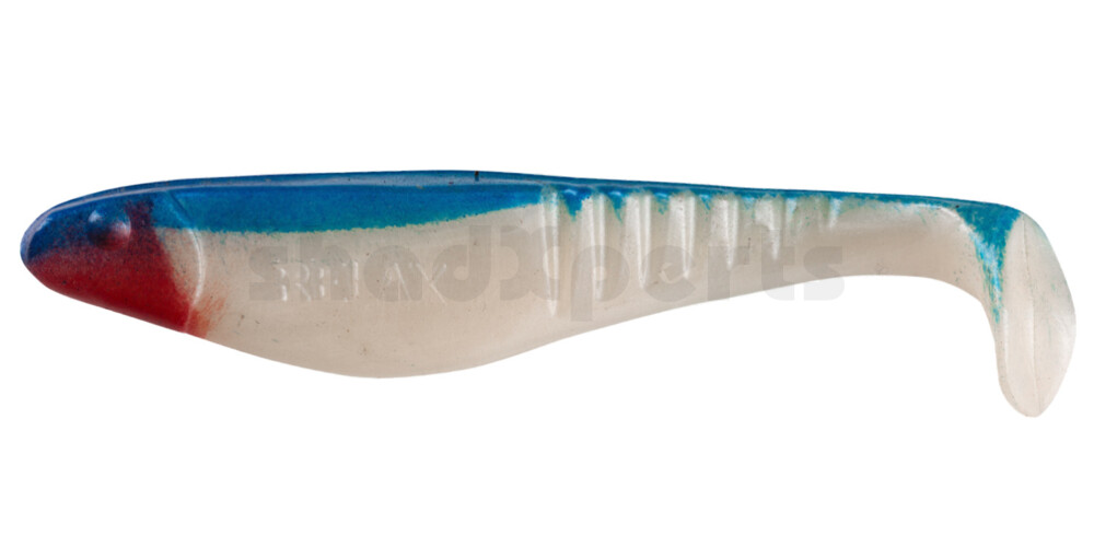 000812011 Shark 4" (ca. 11,0 cm) perlweiss / blau