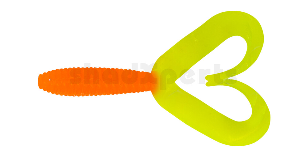 000607DT-403 Twister 3" Doubletail regulär (ca. 7,0 cm) orange / fluogelb