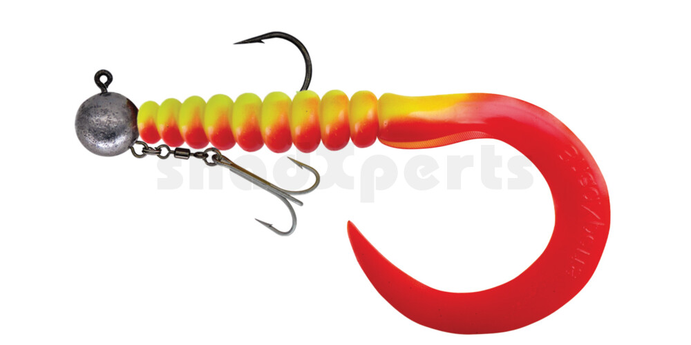 000628M057-240 SX XXL Grub 11" fluogelb / rot, montiert auf HMEG 16/0 240g