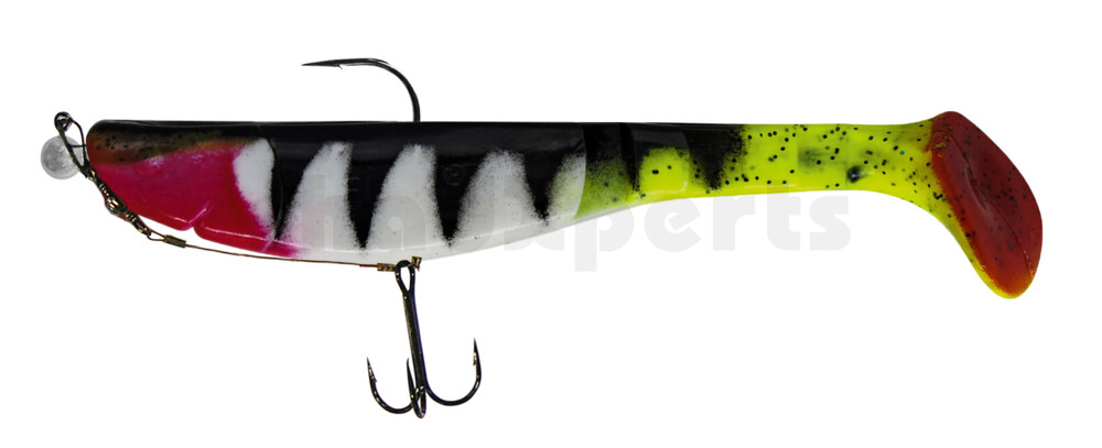 000220MB045Z-15 Kopyto Classic 8" (ca. 20,0 cm) reinweiss / Baby Bass / Zander, montiert MUXRO 12/0 15g, mit Beihänger