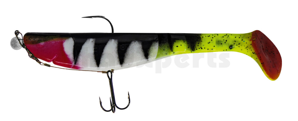 000220MB045Z-20 Kopyto Classic 8" (ca. 20,0 cm) reinweiss / Baby Bass / Zander, montiert MUXRO 12/0 20g, mit Beihänger