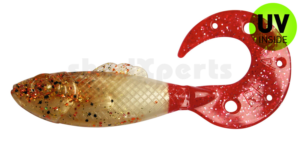 001212B001RT Killer Grub 4" (ca. 12,0 cm) goldperl / Desert-Sand / red tail