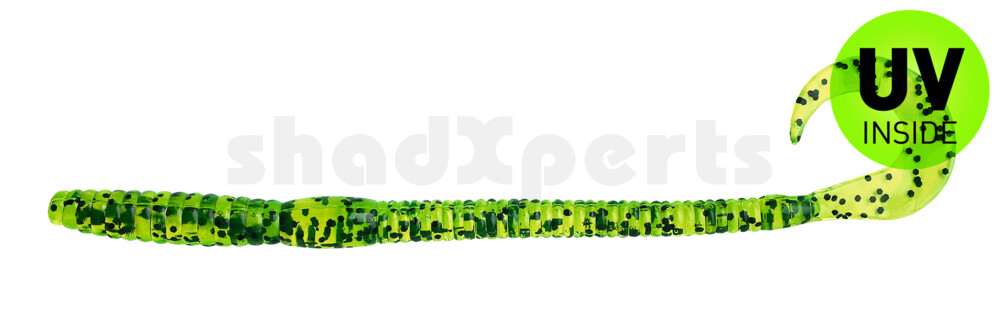0021702 Ringgrub(Huchenzopftwister) 6" (ca. 16 cm) grün-pepper-glitter
