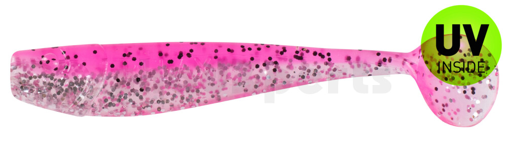002011B315 King-Shad 4" (ca. 11,0 cm) klar silber Glitter / hot pink Glitter