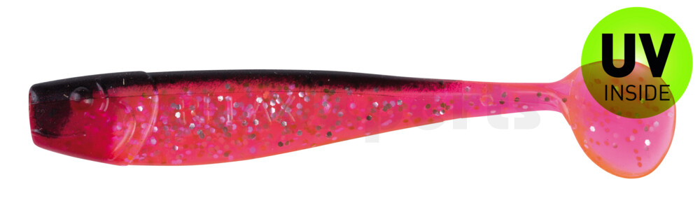 002011156 King-Shad 4" (ca. 11,0 cm) hot pink-Glitter / schwarz