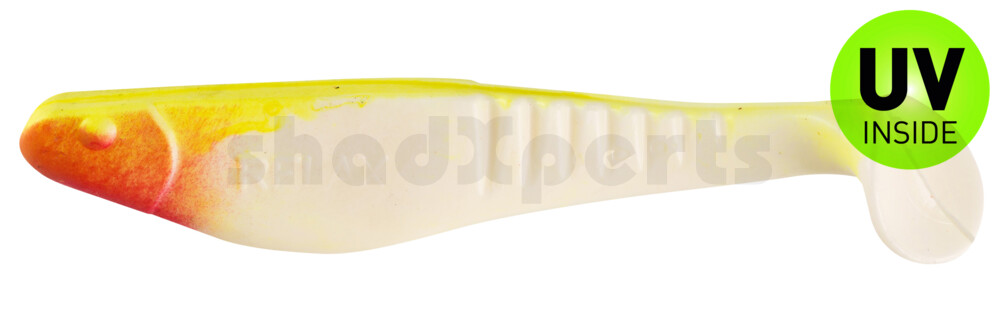 000812005 Shark 4" (ca. 11,0 cm) reinweiss / fluogelb