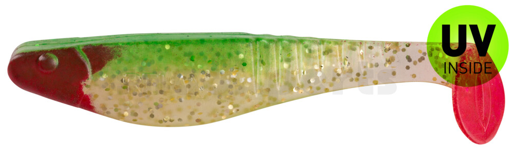 000812255 Shark 4" (ca. 11,0 cm) milchgold-Glitter / grün