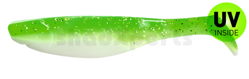 000214B125 Kopyto-River 5" (ca. 13,0 cm) reinweiss / grün-Glitter