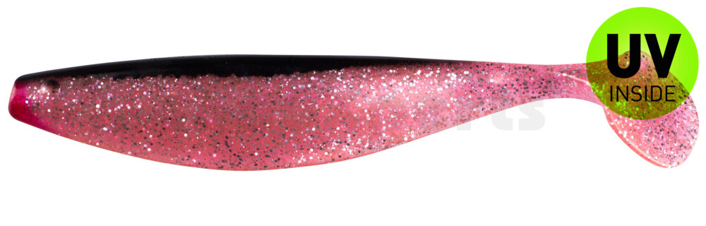 000423331 Xtra-Soft 9" (ca. 23,0 cm) hot pink-Glitter Perleffekt / schwarz