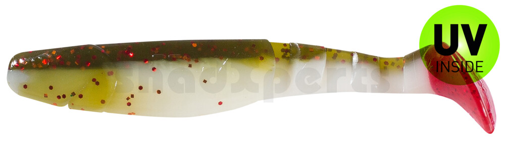 000211B188RT Kopyto-Classic 4" (ca. 11,0 cm) reinweiss / olive-tree-Glitter / red tail