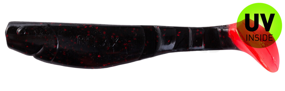 000211204RT Kopyto-Classic 4" (ca. 11,0 cm) schwarz-rot-glitter / red tail