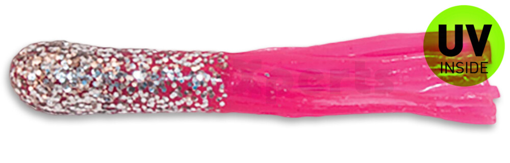 001605012 Crappie Tube 1.75" (ca. 4,5 cm) Silver Glitter/Pink