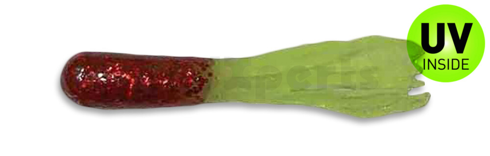 001603006 Glitter Head Tube 1.5" (ca. 3 cm) Red Glitter/Chart