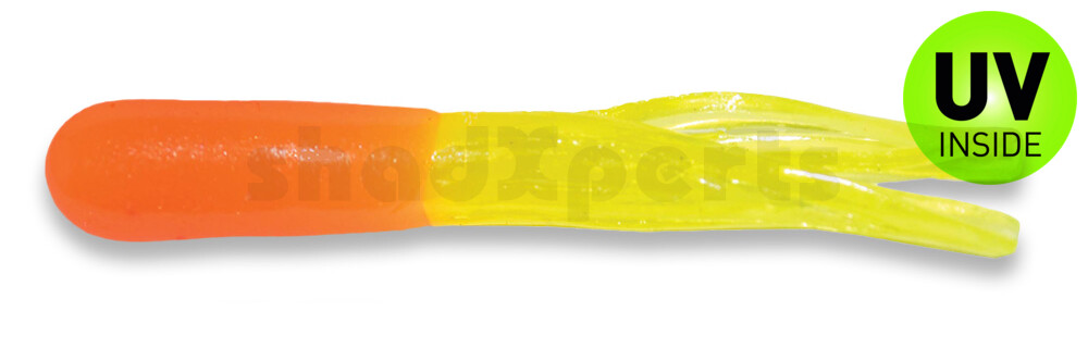 001604004 Crappie Tube 1.5" (ca. 3 cm) Orange/Chart