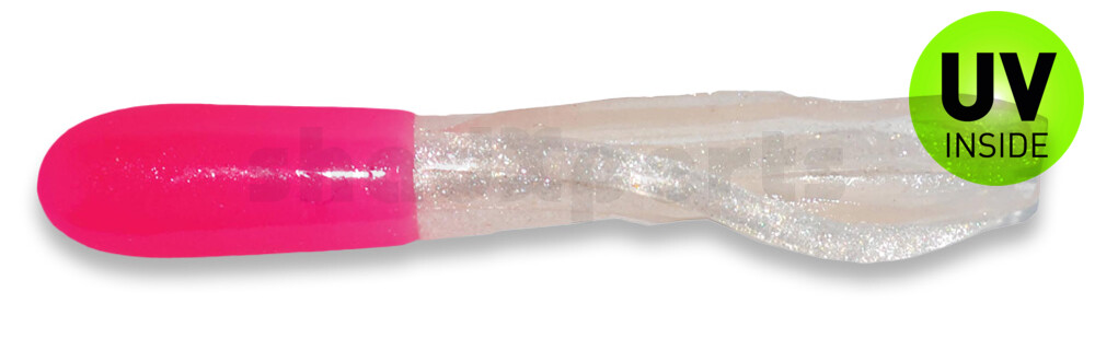 001604016 Crappie Tube 1.5" (ca. 3 cm) Pink/Pearl