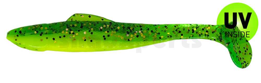 001711B002 Ohio 4" (ca. 11,0 cm) fluogelb  / grün-Glitter