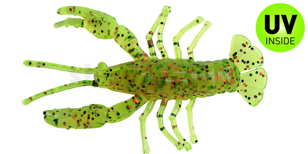 002306CF-02 Baby Crawfish 2" (6,5cm) grün-pepper-glitter